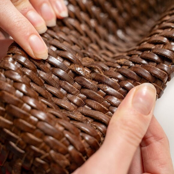 FINAL PRICE!!! Vintage De Vecchi By Hamilton Hodge Woven Leather Shoulder Bag - Picture 10 of 14